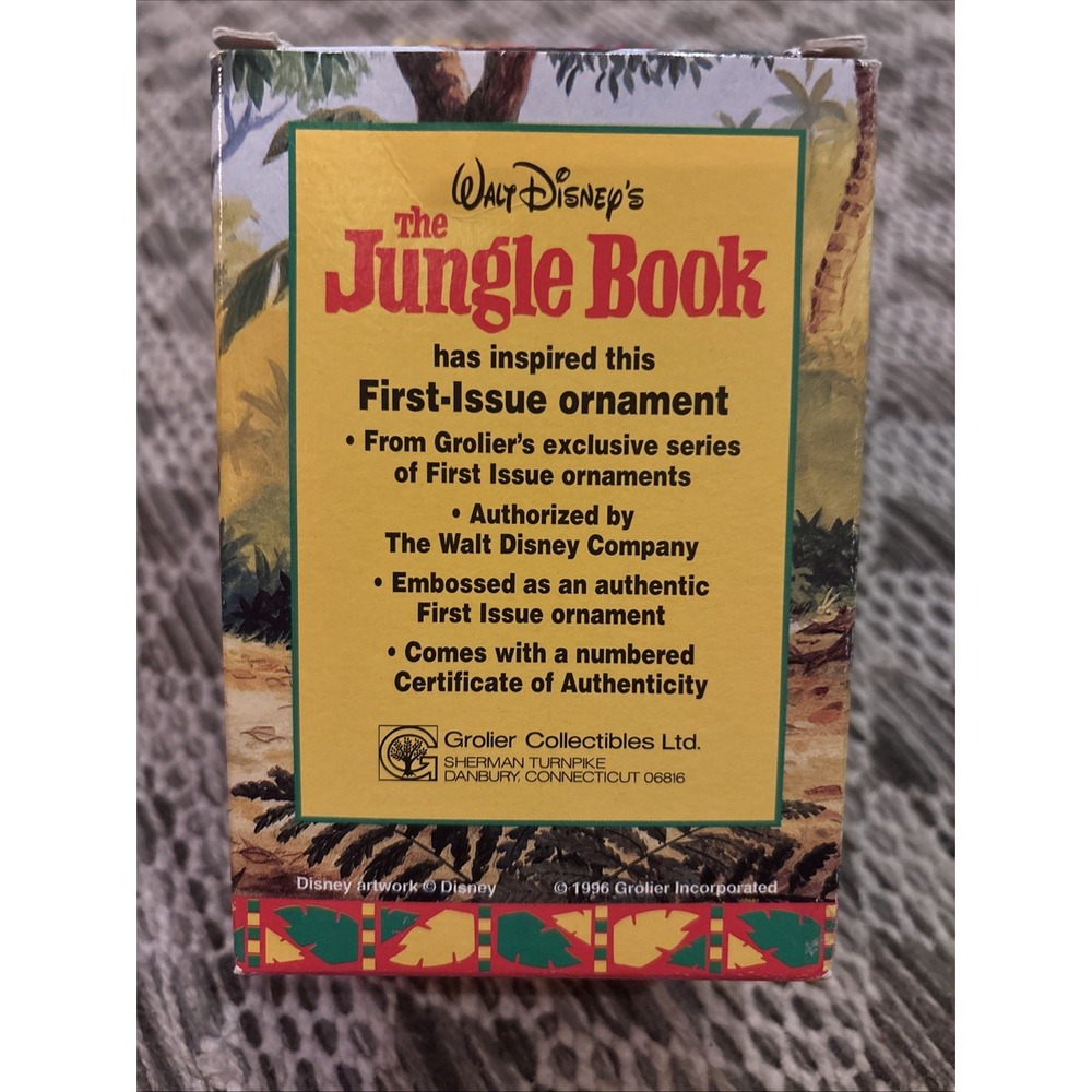 1996 Grolier Walt Disney's The Jungle Book MOWGLI & BALOO Ornaments First issue - Picture 5 of 8